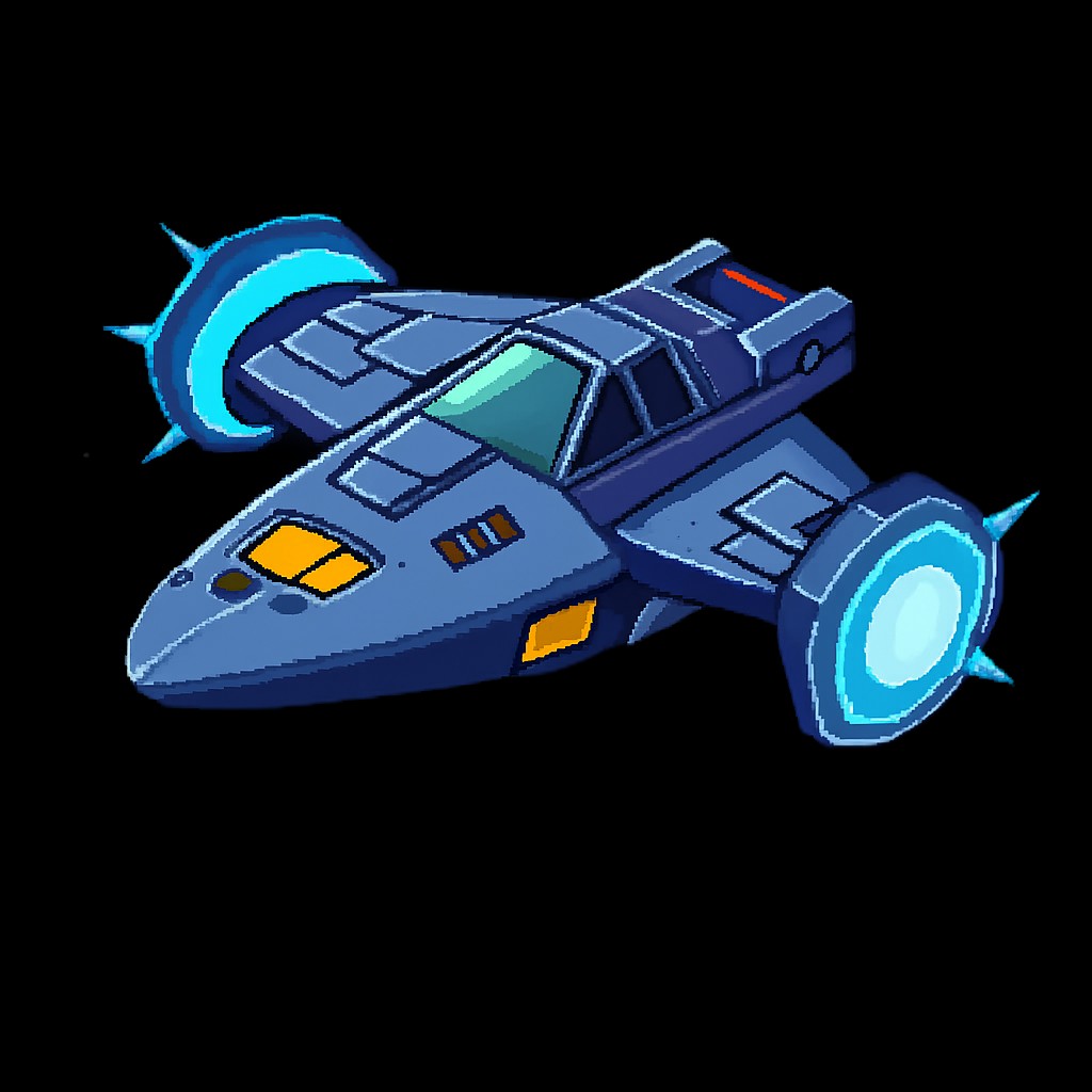 A hostile faction's craft — a balanced support vessel
